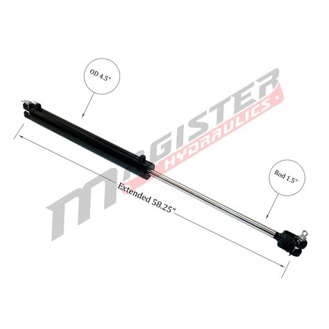 4 In Bore X 24 In Stroke Clevis Hydraulic Cylinder For Agriculture Magister Hydraulics