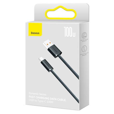 Baseus Dynamic Series Usb Usb C Cable 100w 1m Slate Gray