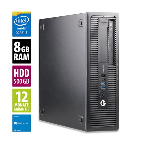 Office Rechner HP EliteDesk 800 G1 SFF Core I3 4150 3 5 GHz 8GB