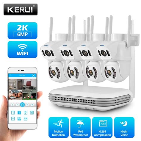 KERUI 6MP HD IP Camera Security Protection Wireless PTZ Wifi Video