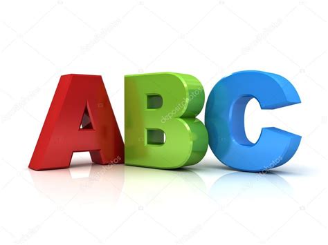 3d Abc Letters Isolated Over White Background Stock Photo By