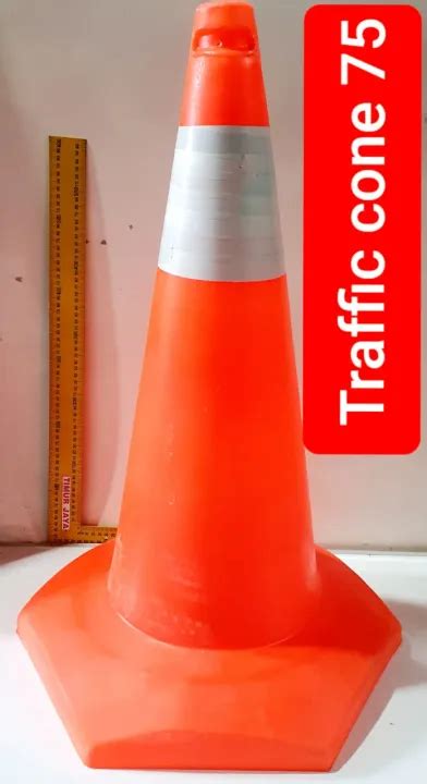 Traffic Cone Pvc Pembatas Jalan Kerucut Plastik Cm Lazada Indonesia