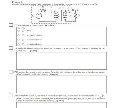 Solved Problem 4 Consider the following circuit. The | Chegg.com 