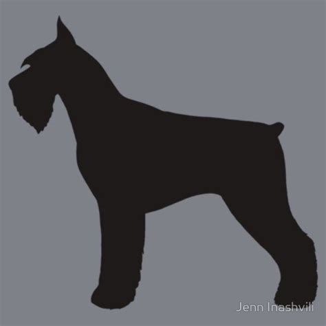 Giant Schnauzer Silhouettes Sticker By Jenn Inashvili Schnauzer