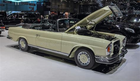 Switzerland Geneva March 8 2018 The Mercedes Benz 280 SE Cab