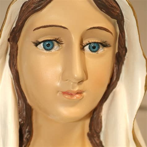 Statue Of The Miraculous Virgin 88 Cm In Coloured Resin