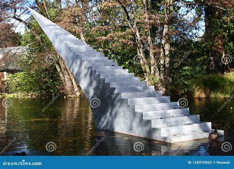 Concept Of Eternity And Infinity Stairs Sculpture With Pointy Tip
