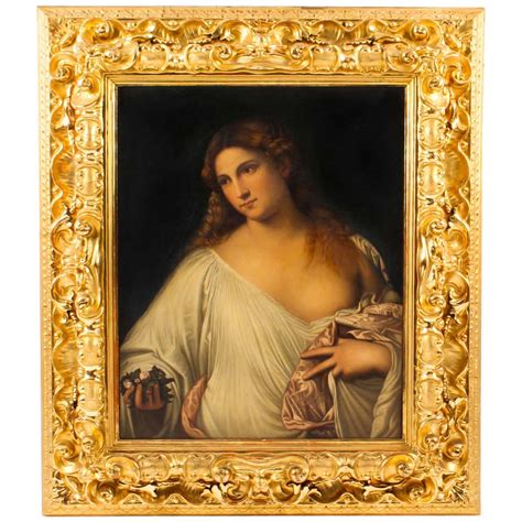 Oil Painting of Flora after Titian in Florentine Giltwood Frame, 19th ...