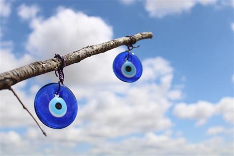 Premium Photo Turkish Evil Eye Bead Blue Colored Amulet Superstition