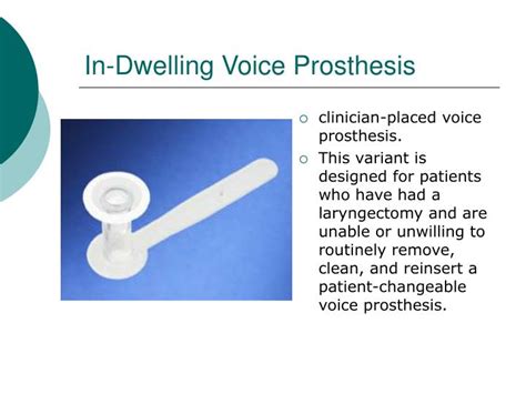 Ppt Tracheoesophageal Puncture Voice Prosthesis Tep Vp And Speaking