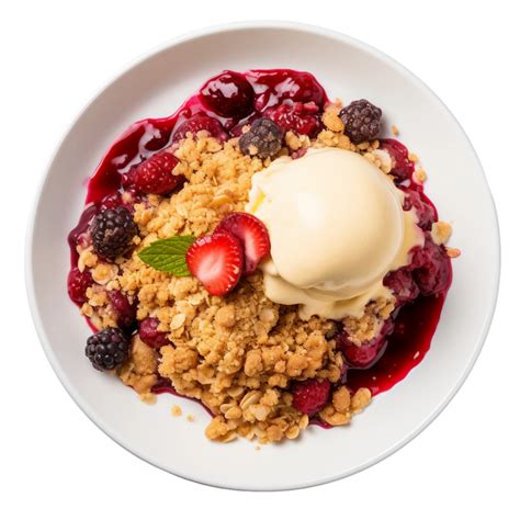 Ai Generated Mixed Berry Crumb Display On Transparent Background