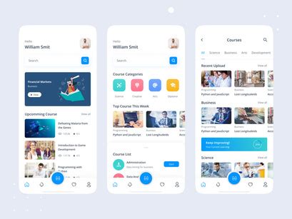 Online Education App UI Kit By Didarul Islam EpicPxls