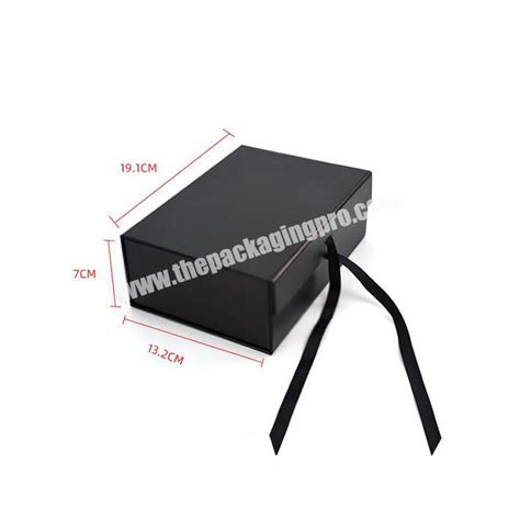 Custom Logo Packaging Closure Gift Boxes Matt Black Luxury Packing