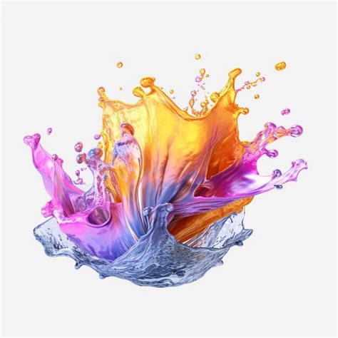 Premium Ai Image Arafly Colored Liquid Splashing On A White Surface