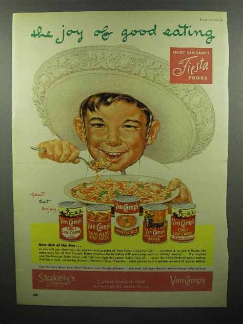 1952 Van Camp's Chili Con Carne, Tamales, Beans Ad - 1950-59