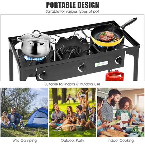 Or Rv Goplus Outdoor Camp Stove High Pressure Propane Gas Cooker