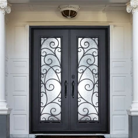 KC Wrought Iron Double Door DD-13 Beautiful Iron Double Entry Door ...