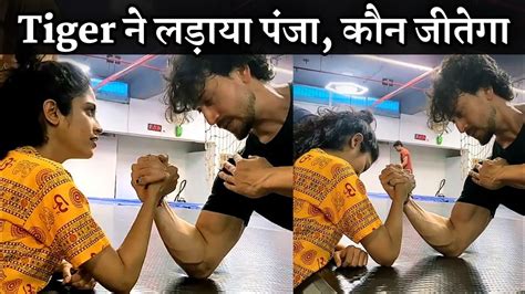 Man Vs Women Arm Wrestling Tiger Shroff Fun Arm Wrestling With Zui