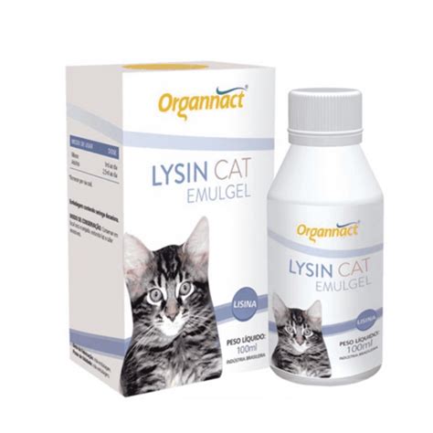 Suplemento Alimentar Organnact Lysin Cat Emulgel Ml Submarino