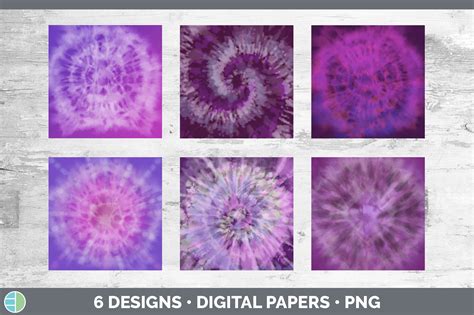 Purple Tie Dye Backgrounds Digital Scrapbook Papers By Enliven