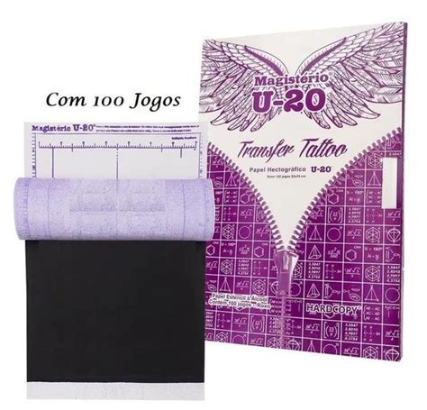 100 Folhas Papel Hectografico U 20 Tatuagem Carbono Tattoo Hardcopy