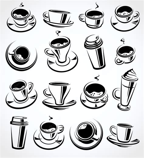 Premium Vector Coffee Set Vector