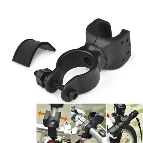 Universal Bike Flashlight Led Torch Mount Clip 360 Degree Rotation Cycling Clip Clamp Bicycle