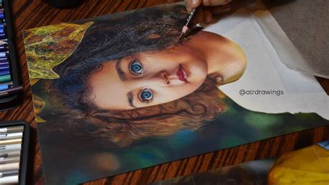 Hyperrealistic Drawing Made With Colored Pencils Anahita Hashemzadeh I Time Lapse Youtube