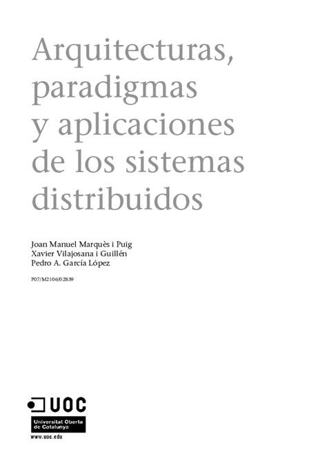 Pdf Arquitecturas Paradigmas Y Aplicaciones De Los Sistemas Distribuidos Repositorio