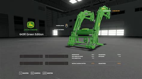 John Deere 6r 643r Green Black Pack V10 Mod Mod Download