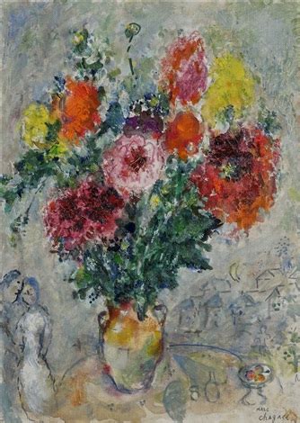 Bouquet De Fleurs Et Amoureux By Marc Chagall On Artnet