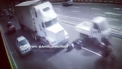 Video Motorista Derrapa Tr Iler Lo Atropella Y Sobrevive De Milagro