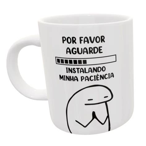 Caneca Flork Meme Personalizada Porcelana Instalando Minha Paciência