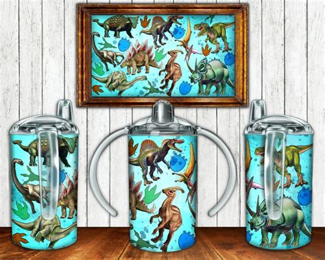 Dinosaurs Sippy Cup Png Sublimation Design Dinosaur Png Etsy