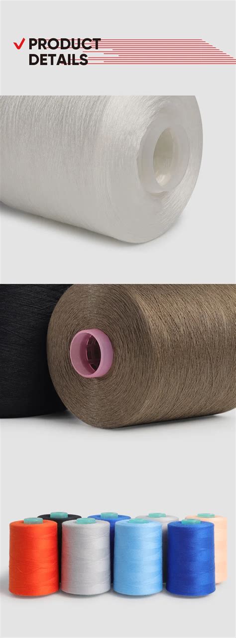 Poly Poly Core Spun Polyester Sewing Thread Raw White Tfo Twist