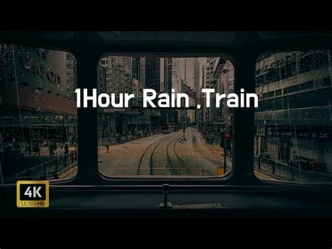 Rain on the train sound For Sleep 1 Hour White Noise 4K 기차에서 듣는 빗소리