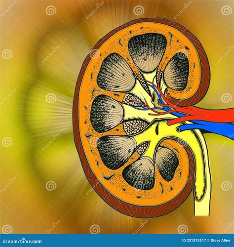 Menschliche Nierenstruktur Stock Abbildung Illustration Von