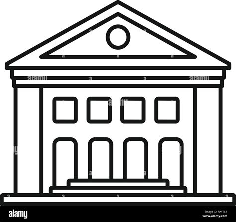 Old Courthouse Icon Outline Old Courthouse Vector Icon For Web Design