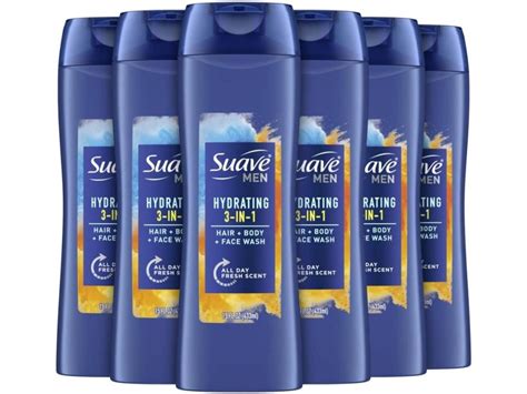 Suave Mens 3 In 1 Hair Body And Face Wash 6 Pack Only 1128 On Amazon