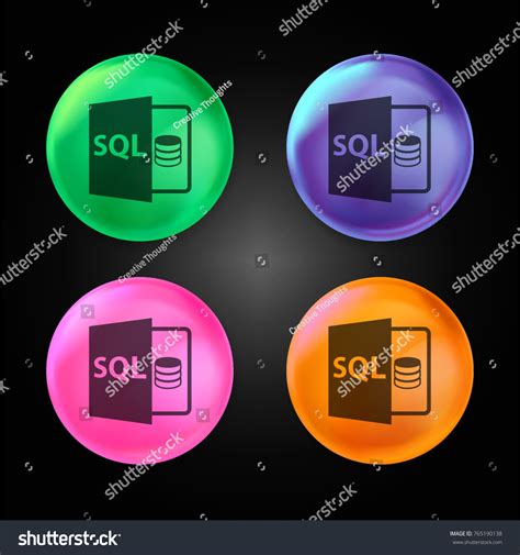 Sql File Format Symbol Crystal Ball Design Icon Royalty Free Stock