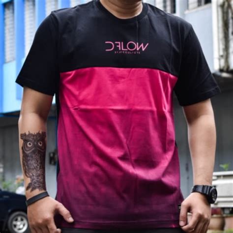 Jual Kaos Dflow Original Free Sticker Black Pink Shopee Indonesia