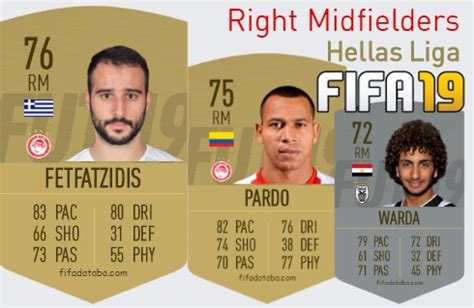 Fifa Hellas Liga Best Right Midfielders Rm Ratings