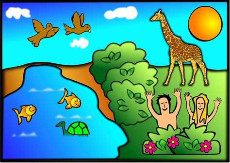 Creation Adam Eve · Free vector graphic on Pixabay