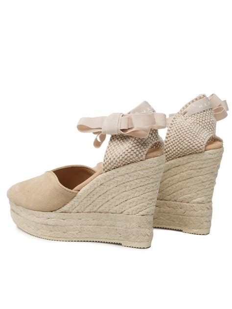 Manebi Espadrilles Heart Shaped Wedge Espadrilles M 1 1 WH Beige