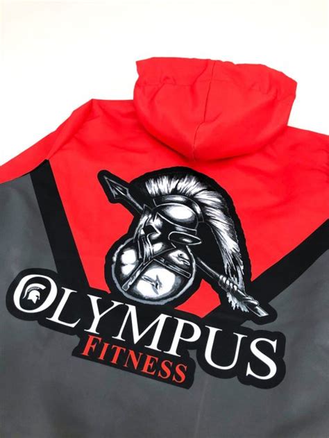 Corta Vento Vermelho E Cinza Uniforme Fitness Personalizado Catavento