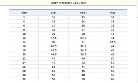 Adore Size Chart 7th Avenue Fashions