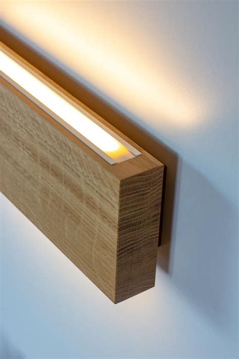 Wall Light Rectangle 1 Made Of Solid Oak Wall Lamp Design Wall