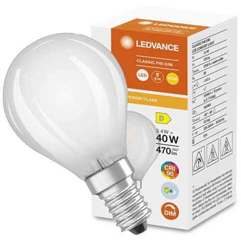 Żarówka Led Kulka E14 3 4w Filament Ściemnialna 758483 40w Superior