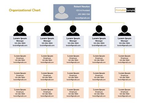 organogram template 06 - Printable Samples