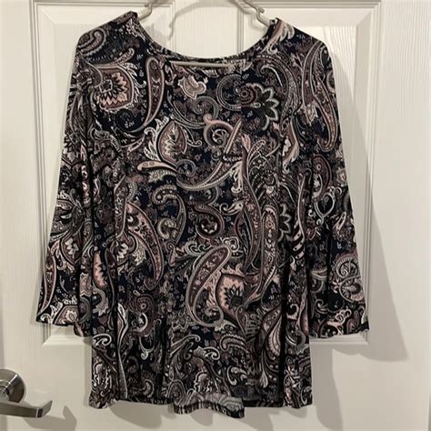 Cocomo Tops Cocomo Size Large Patterned Long Sleeve Shirt Poshmark